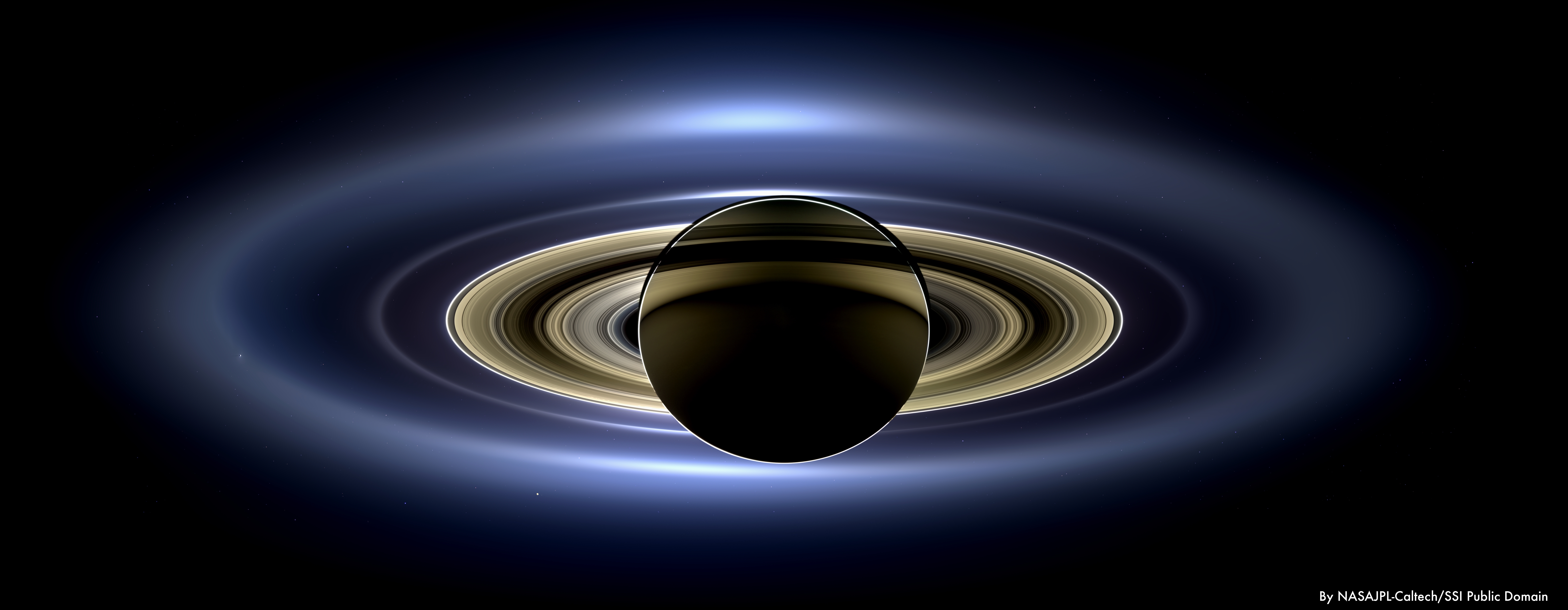 nasa-jpl backlit saturn
